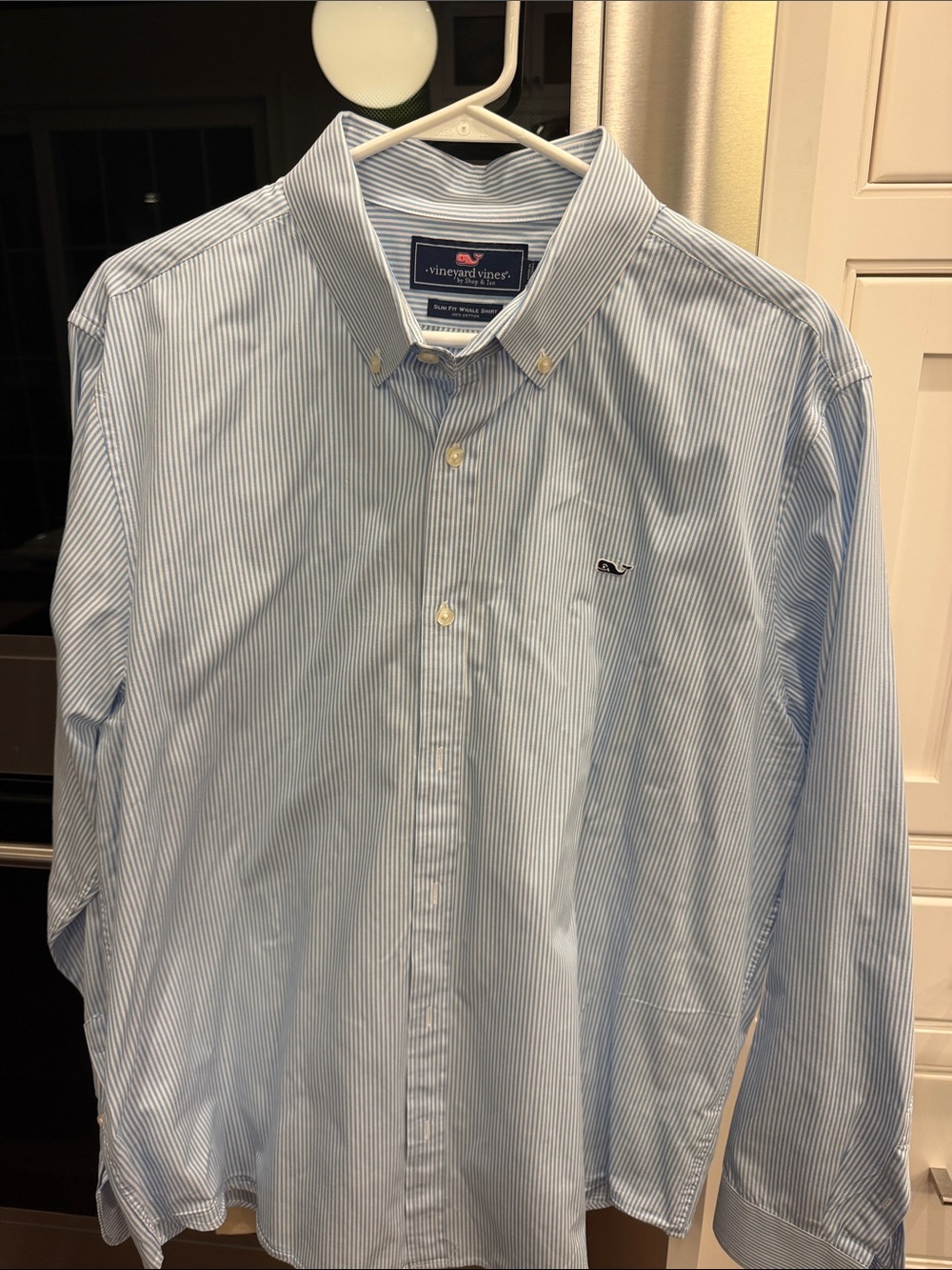 Vineyard Vines Light Blue and White Stripe Dress Shirt